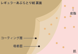 レギュラーあぶらとり紙裏面 構造図